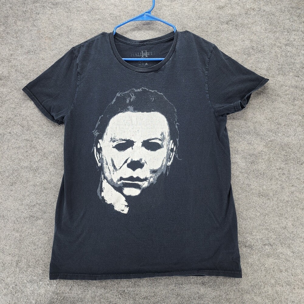 Halloween 2 Shirt Womens Medium Short Sleeve Black Michael Myers